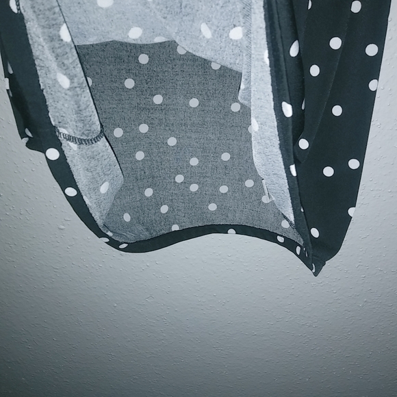 White House Black Market XS Sleeveless Mini Dress Black White Polka Dot - Picture 6 of 11